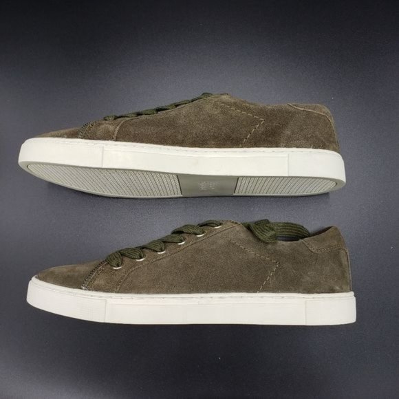 Frye & Co NEW without box Sindy moto low sneaker army green zipper detail size 8 - Picture 3 of 9